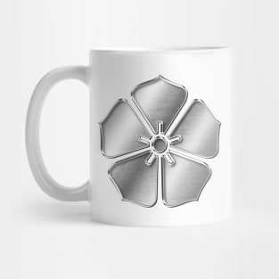 Akechi Clan Kamon Silver Chrome Mug